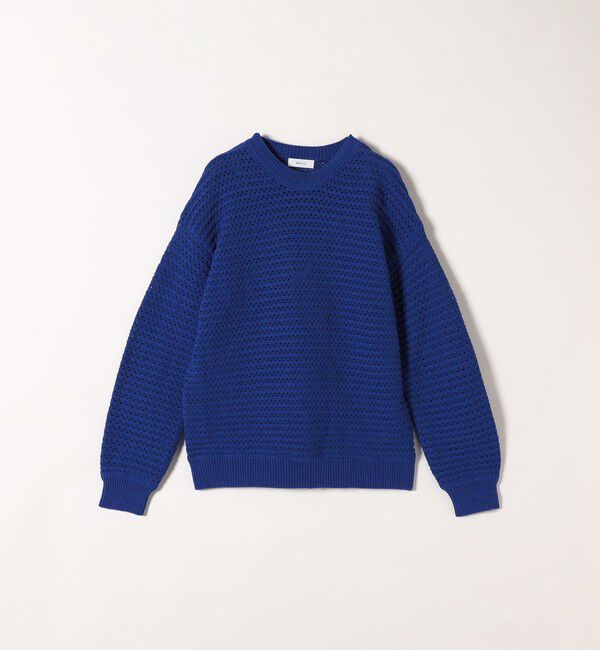 SHIPS any「SHIPS any: メッシュ ルーズ クルーネック ニット プルオーバー」|ニット・セーター|