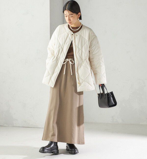 SHIPS for women「〈手洗い可能〉キルティング サイドジップ ブルゾン」|ブルゾン・スタジャン|