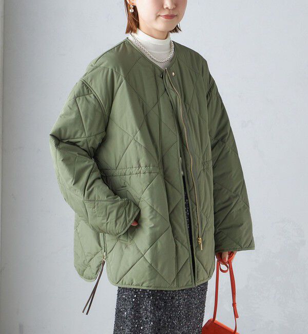 SHIPS for women「〈手洗い可能〉キルティング サイドジップ ブルゾン」|ブルゾン・スタジャン|