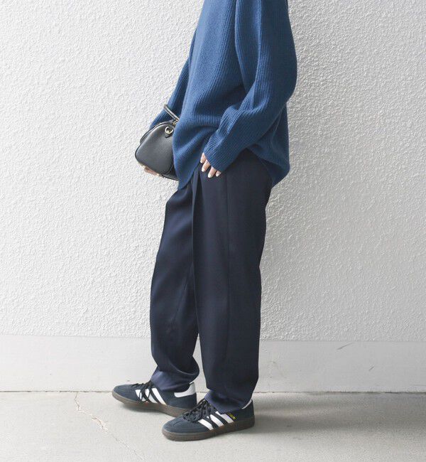 SHIPS any「SHIPS any:〈手洗い可能〉サテン リラックス タック テーパード パンツ」|その他|