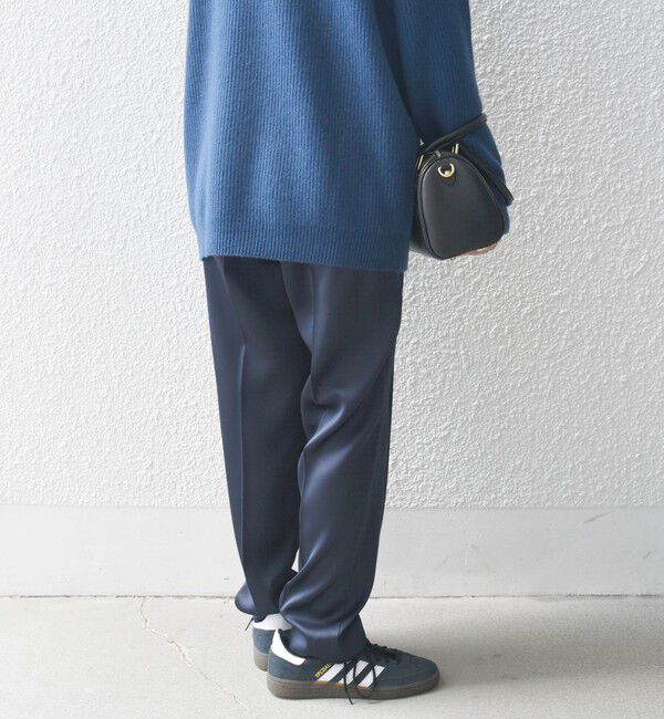 SHIPS any「SHIPS any:〈手洗い可能〉サテン リラックス タック テーパード パンツ」|その他|