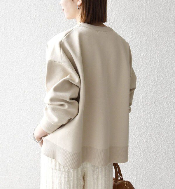 SHIPS any「SHIPS any:〈手洗い可能〉サイドスリット クルーネック ルーズ プルオーバー」|ニット・セーター|