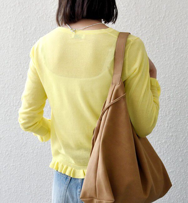 SHIPS any「SHIPS any:〈手洗い可能〉コットン ミックス シアー フリル カーディガン」|カーディガン|