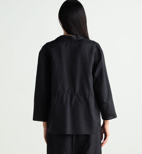 BACCA「ウォッシャーシルク ギャザードジャケット」|シャツ・ブラウス|