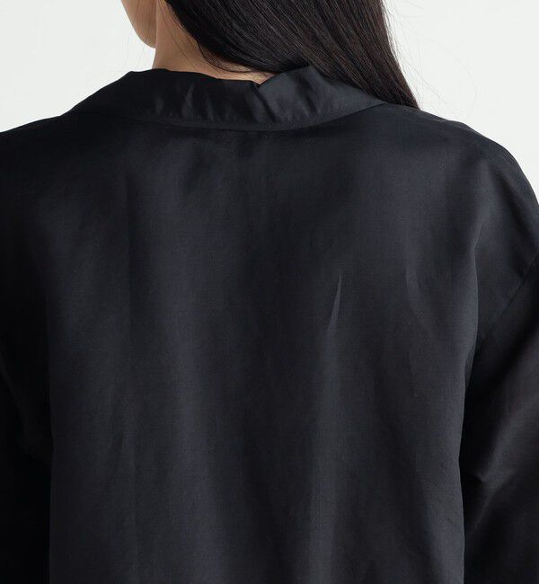 BACCA「ウォッシャーシルク ギャザードジャケット」|シャツ・ブラウス|