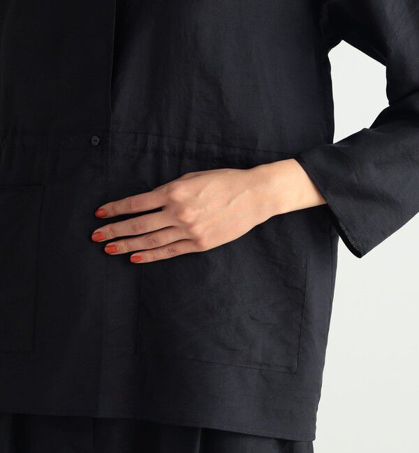 BACCA「ウォッシャーシルク ギャザードジャケット」|シャツ・ブラウス|