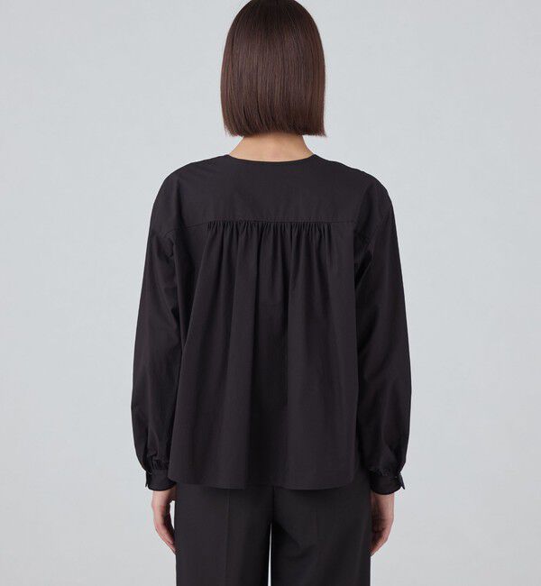 TOMORROWLAND collection「ブラックコンビネーション フリルブラウス」|シャツ・ブラウス|