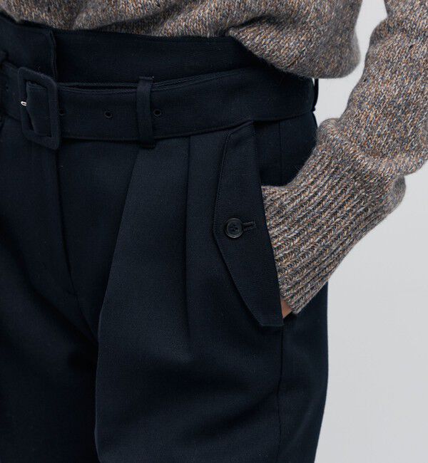 BACCA「コットンウールトリコチン ベルテッドテーパードパンツ」|その他|