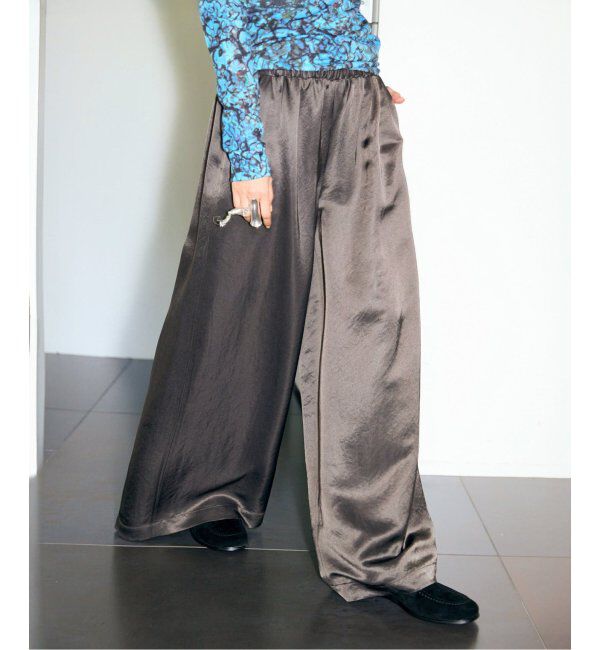  「SATIN EASY パンツ」|その他|ブラウン