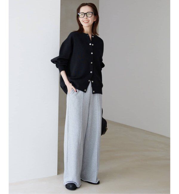 SLOBE IENA「《WEB・一部店舗限定/追加4》ダブルフェイスジャージースナップカーディガン」|カーディガン|