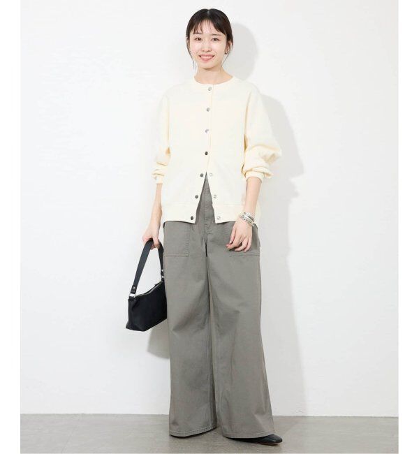 SLOBE IENA「《WEB・一部店舗限定/追加4》ダブルフェイスジャージースナップカーディガン」|カーディガン|