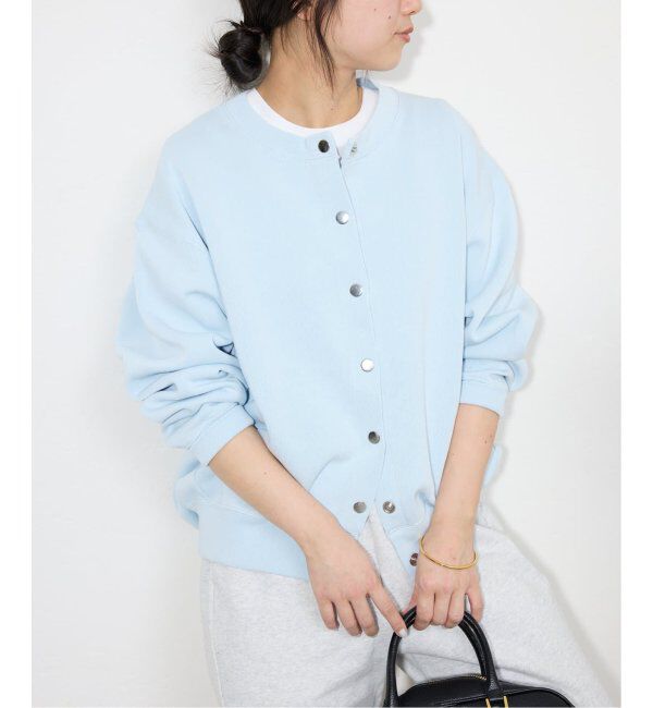 SLOBE IENA「《WEB・一部店舗限定/追加4》ダブルフェイスジャージースナップカーディガン」|カーディガン|