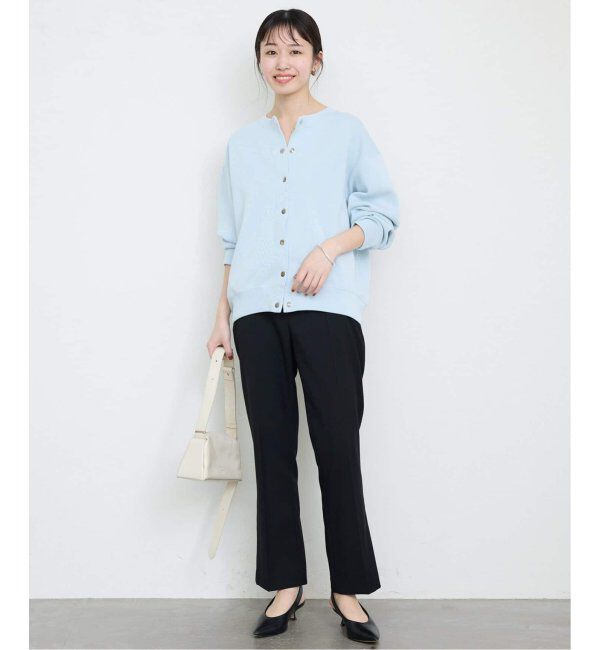 SLOBE IENA「《WEB・一部店舗限定/追加4》ダブルフェイスジャージースナップカーディガン」|カーディガン|