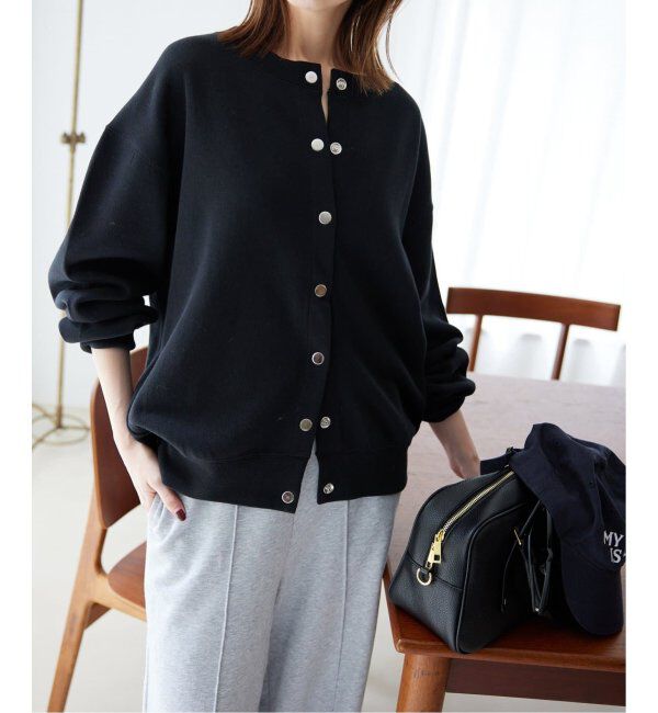 SLOBE IENA「《WEB・一部店舗限定/追加4》ダブルフェイスジャージースナップカーディガン」|カーディガン|