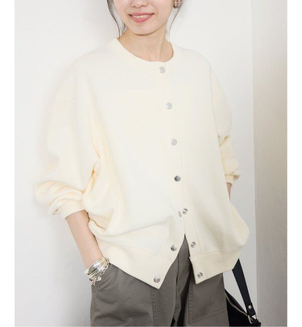 SLOBE IENA「《WEB・一部店舗限定/追加4》ダブルフェイスジャージースナップカーディガン」|カーディガン|ナチュラル