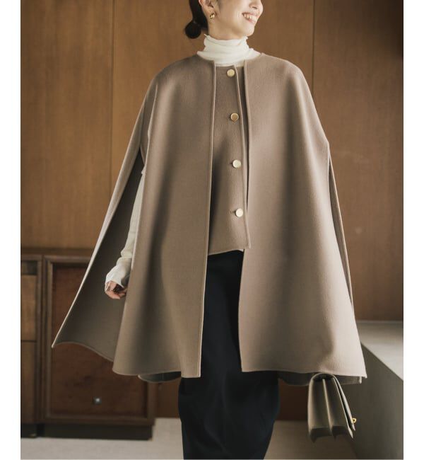 VERMEIL par iena「リバーマント」|ポンチョ・ケープ|ベージュ