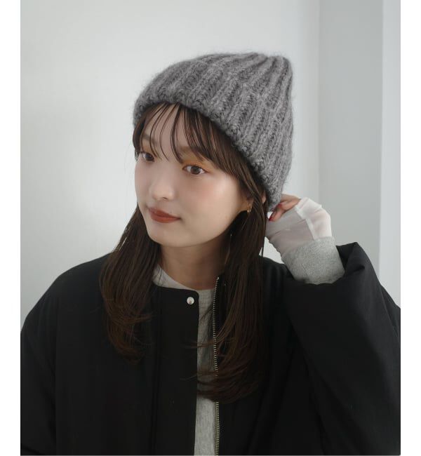 SLOBE IENA「《WEB限定カラー/追加》Fratelli Talli MOHAIR KNIT CAP 3874 MOHAIR MIX」|ニット帽|