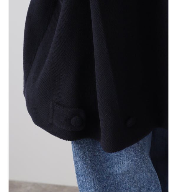 IENA LA BOUCLE「IENA LA BOUCLE パイルウールヘリンボンPコート」|ピーコート|