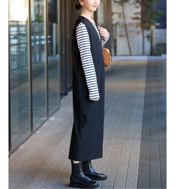 SLOBE IENA「《WEB限定/追加》TR Vネックジャンパースカート」|ワンピース|