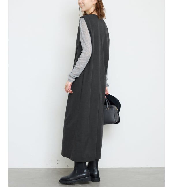 SLOBE IENA「《WEB限定/追加》TR Vネックジャンパースカート」|ワンピース|