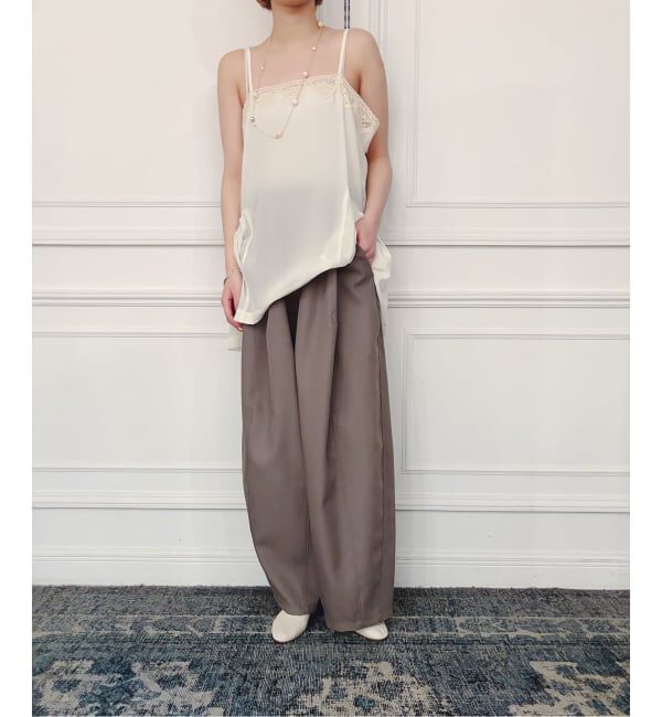 IENA LA BOUCLE「HERITER/エリテ シルクレースキャミソール H1-26-3006」|キャミソール|