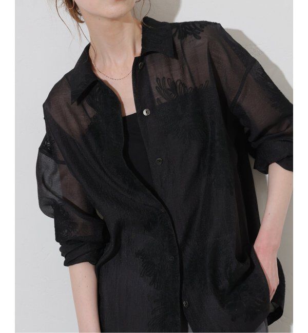 JOURNAL STANDARD「《追加2》シアーレースビッグシャツ」|シャツ・ブラウス|