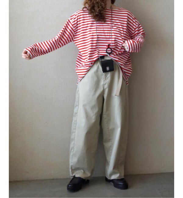 journal standard luxe「コットンボーダー ボートネックプルオーバー」|Tシャツ・カットソー|