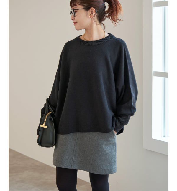 Spick and Span「《WEB限定 / 追加2》バルキーヤーンドルマンロングリブニット」|ニット・セーター|