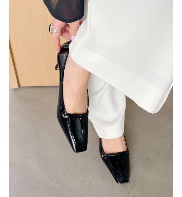  「5cmスクエアローファーパンプス」|パンプス|