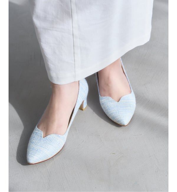  「≪追加≫5cmコウブカメタルラインパンプス」|パンプス|ブルー