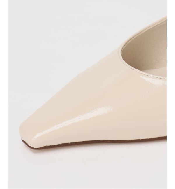  「4cmフレンチスクエアスリングバック」|パンプス|