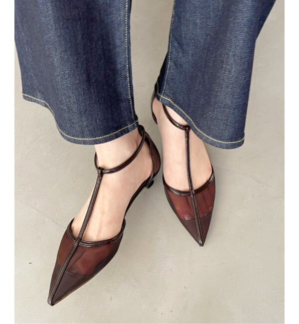  「《追加》3.5cmTストラップシアーパンプス」|パンプス|