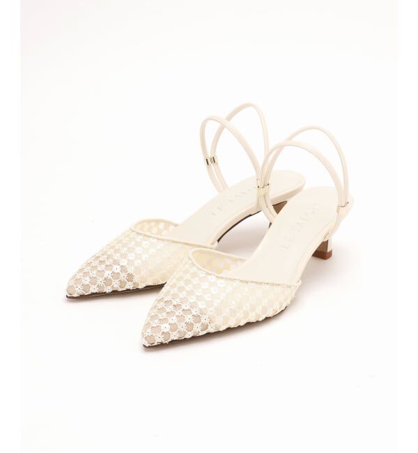  「5cmポインテッドフラワースパンコールミュール」|パンプス|