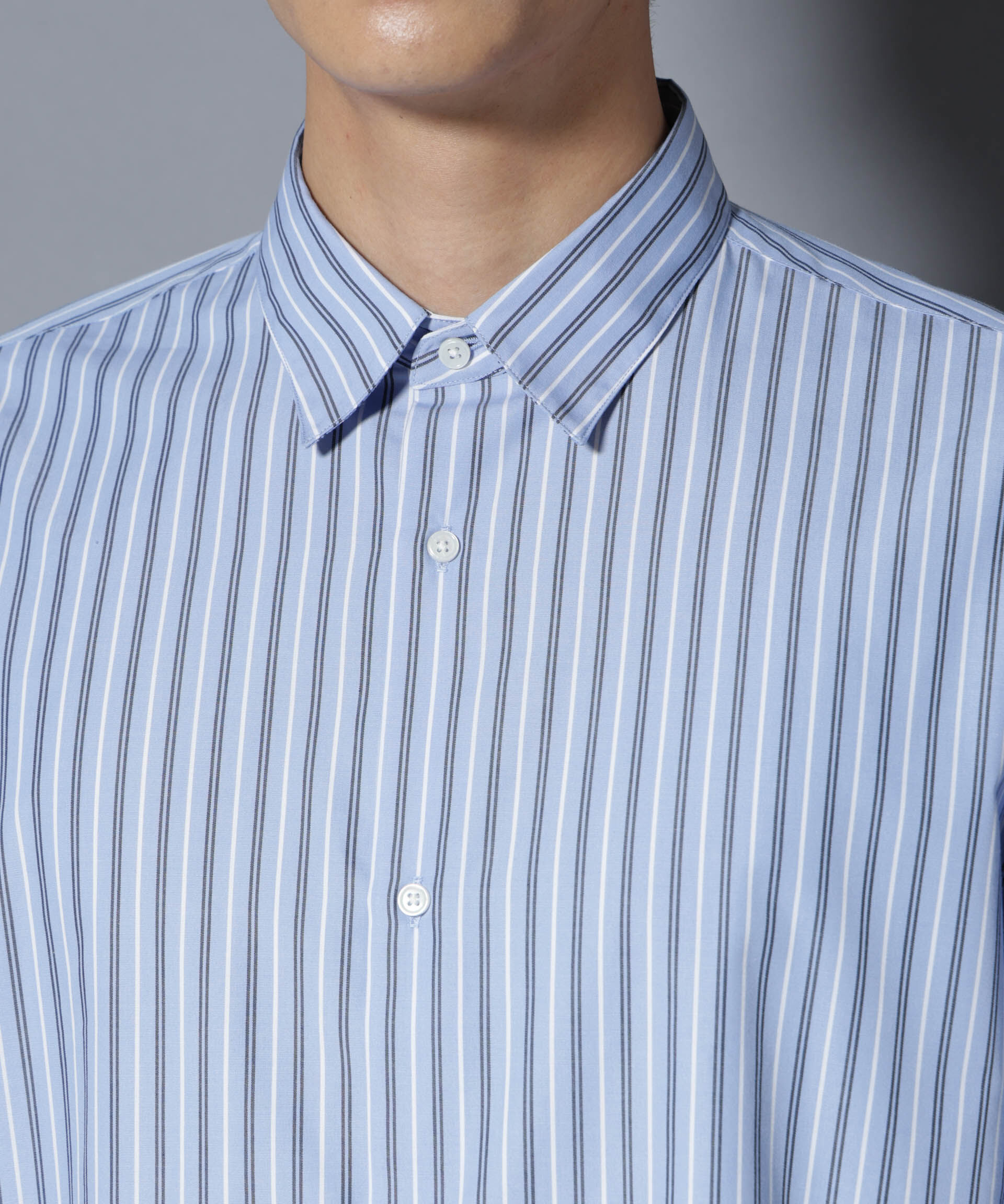 nano･universe「「大人のワイドシャツ」レギュラーカラー ストライプ長袖」|シャツ・ブラウス|