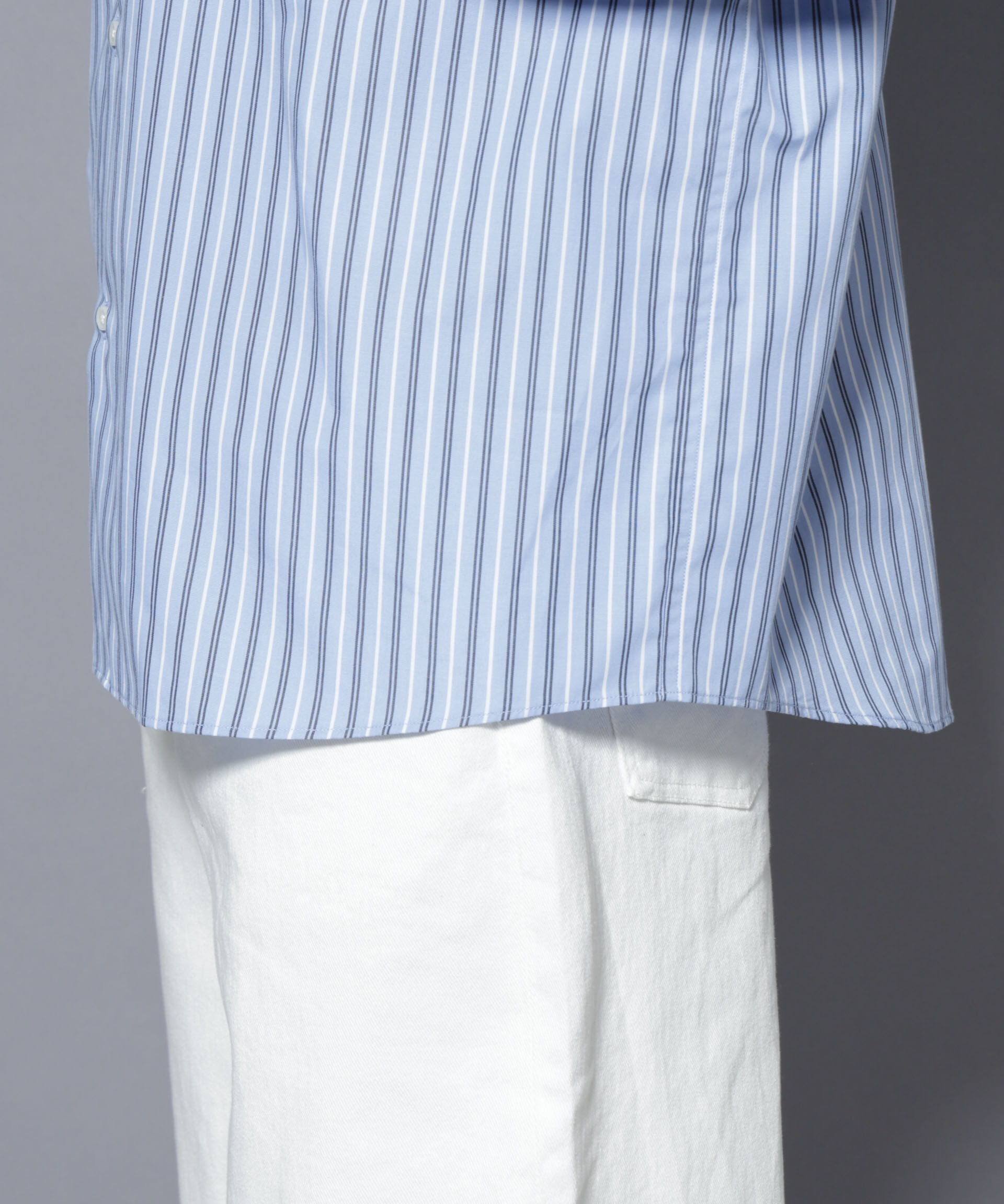 nano･universe「「大人のワイドシャツ」レギュラーカラー ストライプ長袖」|シャツ・ブラウス|