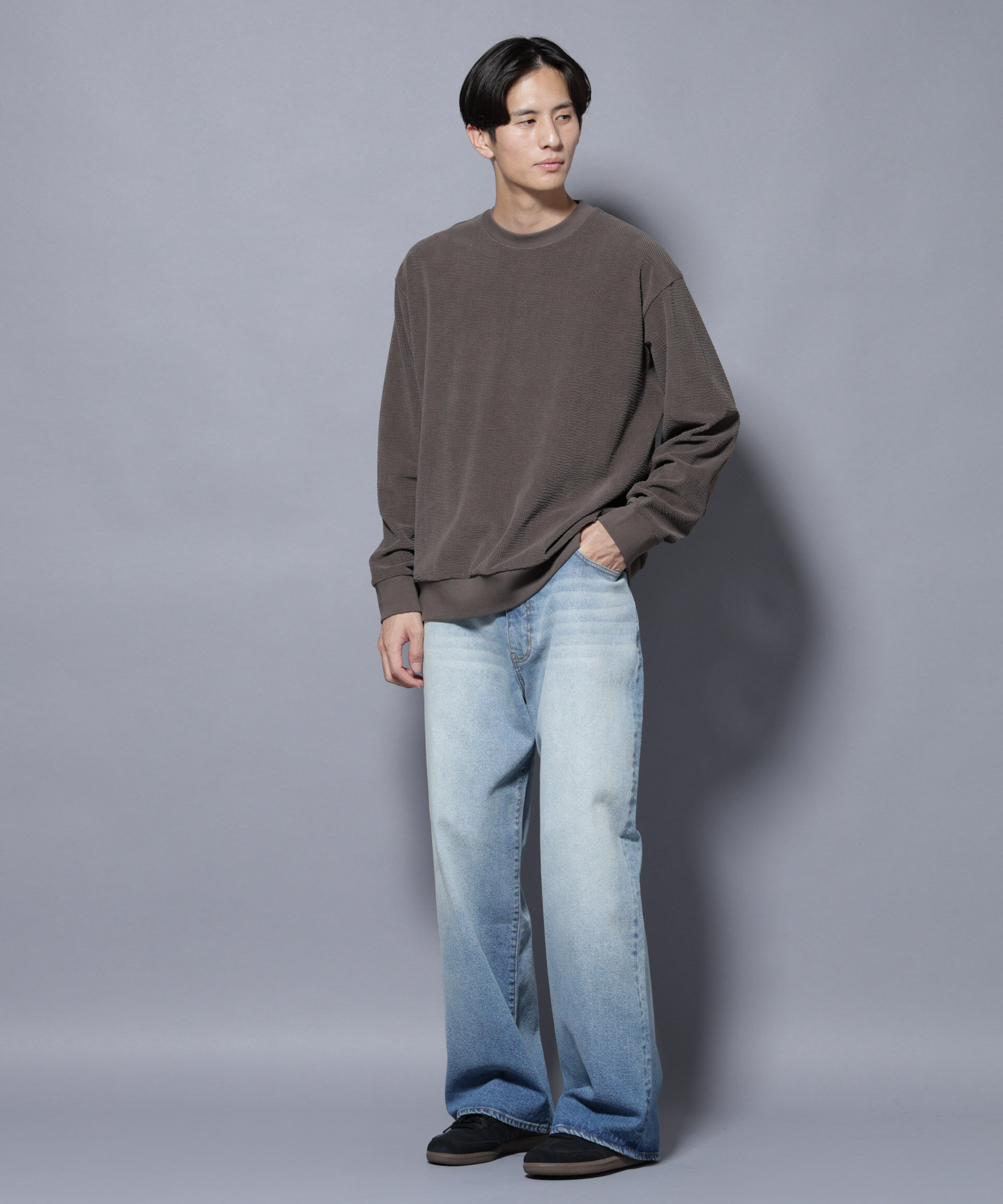 nano･universe「モールJQDコーデュロイクルーネックプルオーバー」|Tシャツ・カットソー|