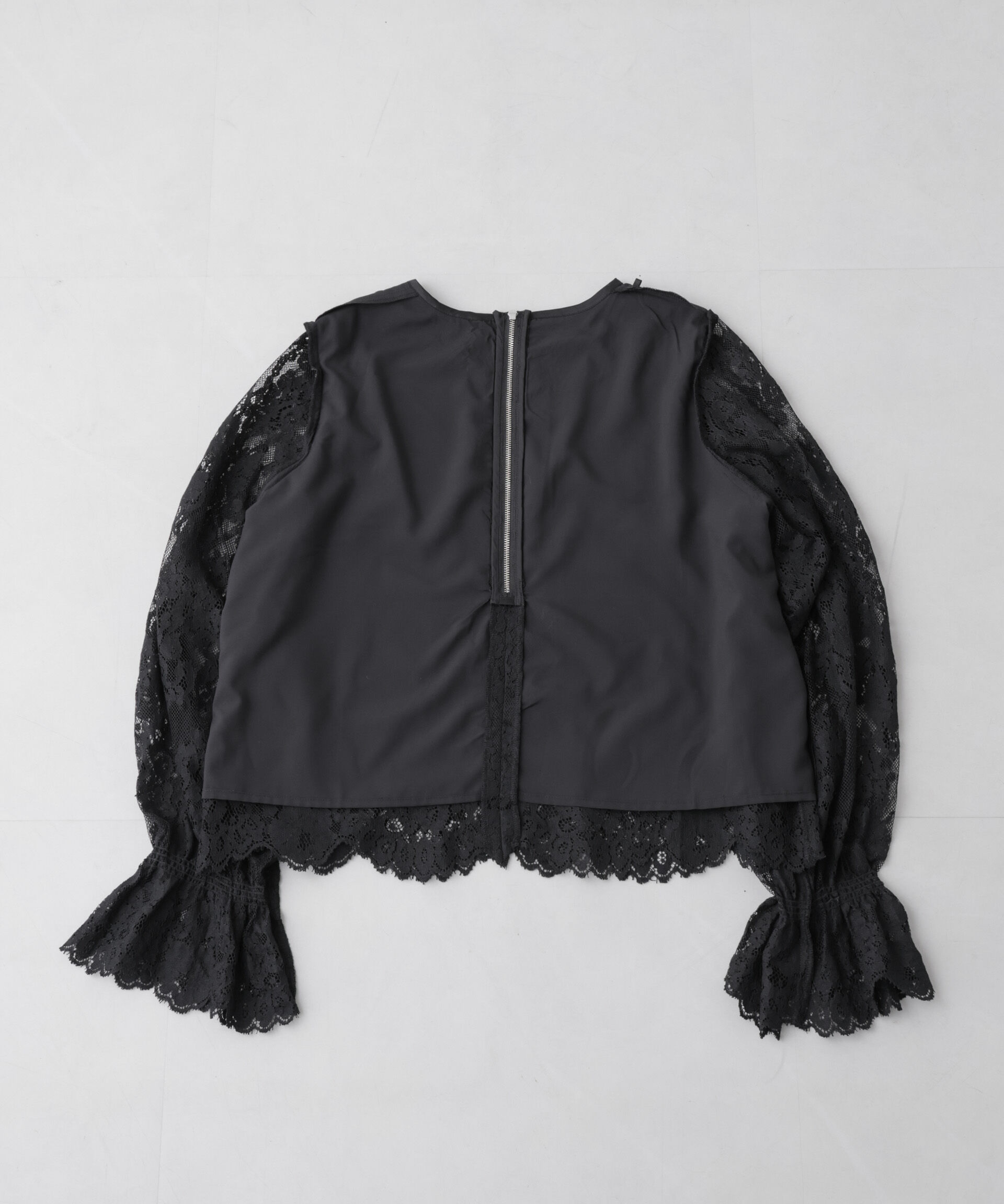 nano･universe「レーススカラップブラウス」|シャツ・ブラウス|