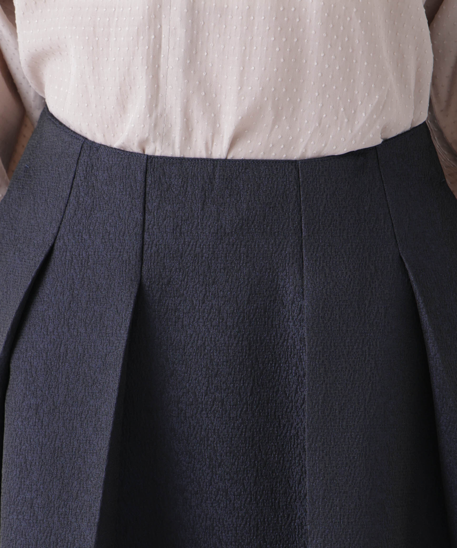 nano･universe「ジャガードボリュームタックスカート(セットアップ可)」|スカート|