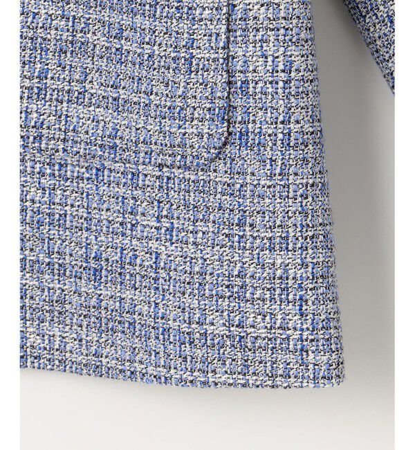 自由区「【セットアップ対応・洗える】ライトミックスツイード ジャケット」|ノーカラージャケット|