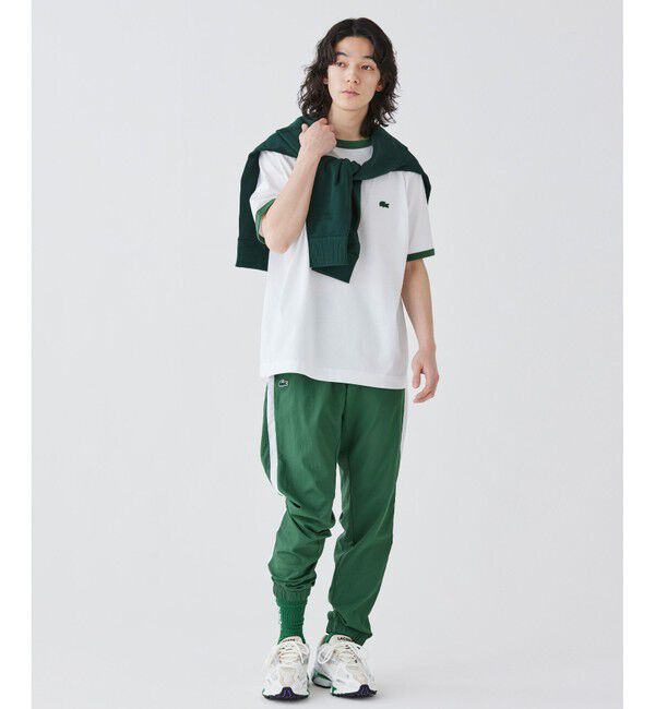 LACOSTE「【オンライン限定】LACOSTE ワンポイントロゴ リンガーTシャツ」|Tシャツ・カットソー|