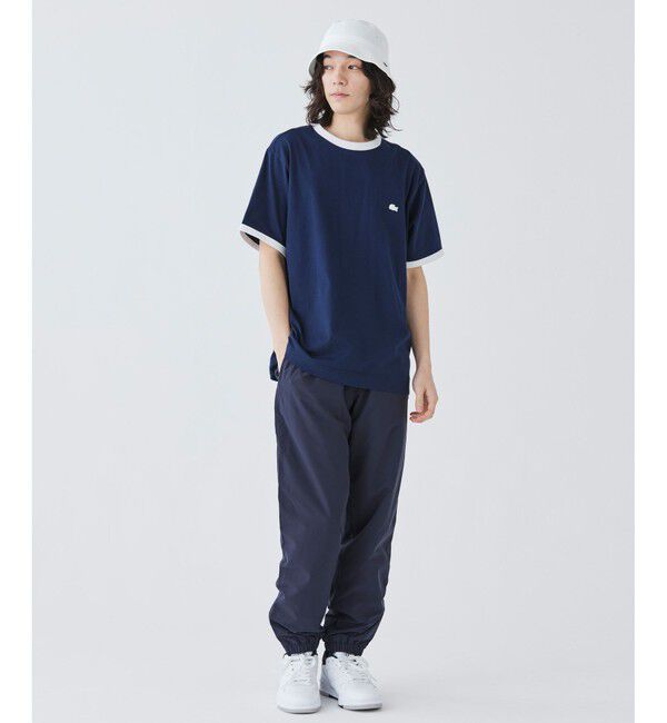 LACOSTE「【オンライン限定】LACOSTE ワンポイントロゴ リンガーTシャツ」|Tシャツ・カットソー|