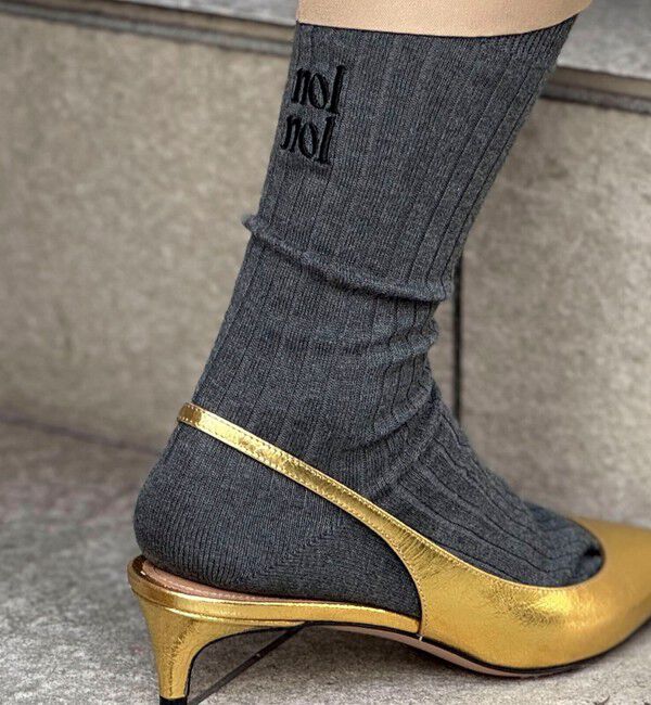 NOLLEY'S「【nolnol/ノルノル】ロゴリブソックス」|ソックス|