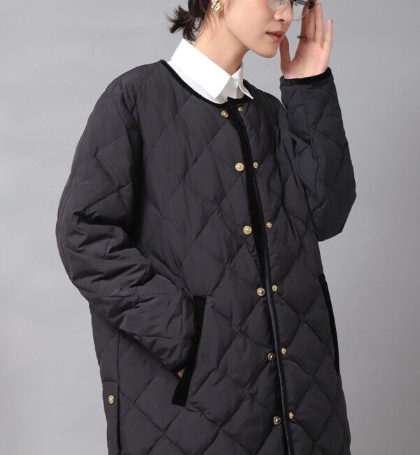 NOLLEY'S「【TAION&times;LIMONTA】別注ベロアパイピングロングダウン」|ダウン|