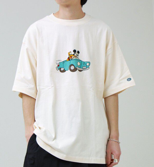 GLOSTER「【DISCUS】Disney ミッキープリントTシャツ」|Tシャツ・カットソー|