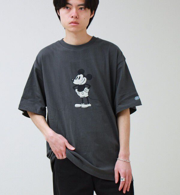 GLOSTER「【DISCUS】Disney ミッキープリントTシャツ」|Tシャツ・カットソー|