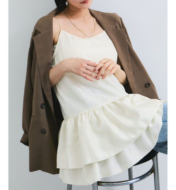 VIS「【WEB限定】【前後2WAY】フリルキャミチュニック」|チュニック|