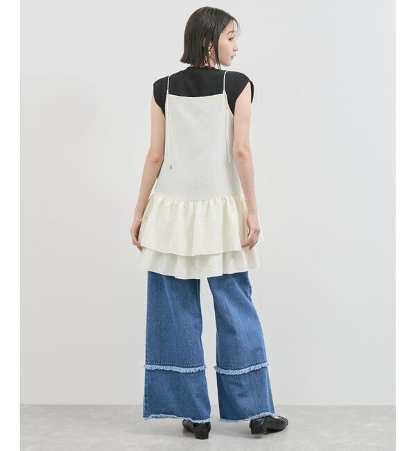 VIS「【WEB限定】【前後2WAY】フリルキャミチュニック」|チュニック|