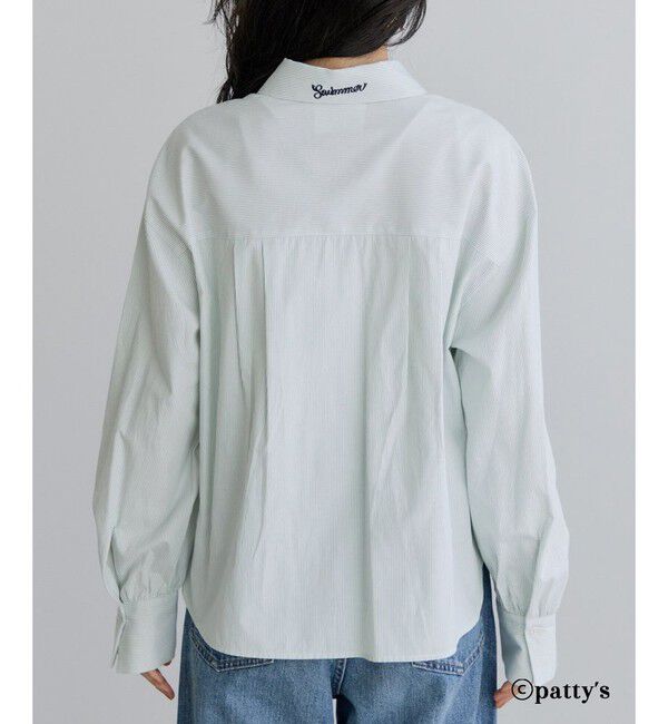 VIS「【SWIMMER&times;VIS】ポイント刺しゅうストライプシャツ」|シャツ・ブラウス|