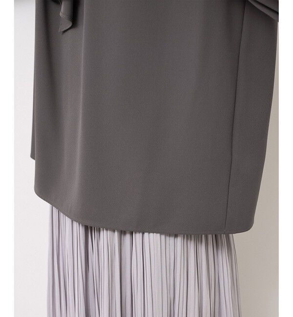 Rope&rsquo;Picnic「【WEB限定カラー・サイズ】メタルパーツフロントフリルタイブラウス/通勤対応」|シャツ・ブラウス|