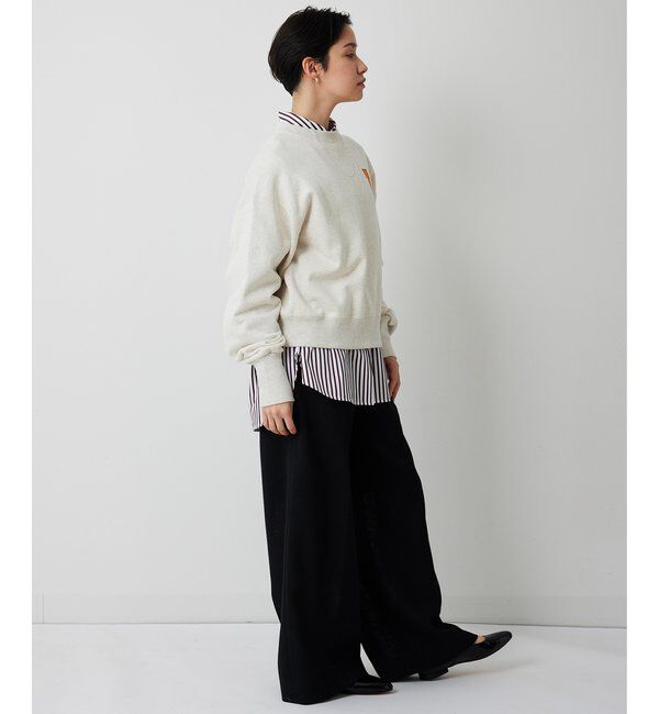  「リネンライクワイドパンツ」|チノ|